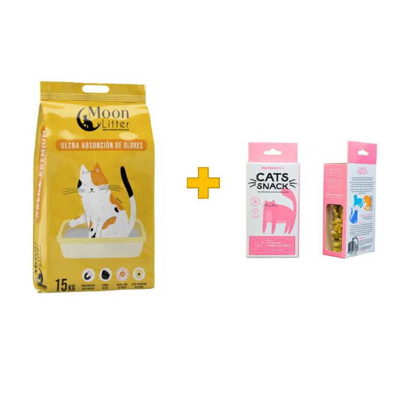 Arena Aglutinante 15 kg + 1 Caja Cats Snack-arena-para-gato