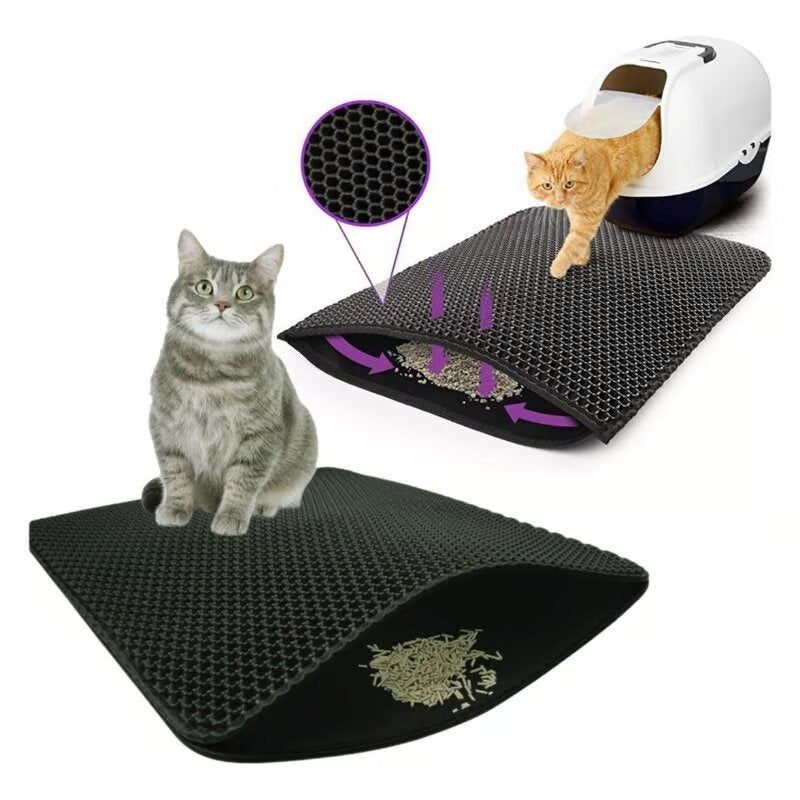 Alfombra recolectora Negra 45x60 CM-arena-para-gato