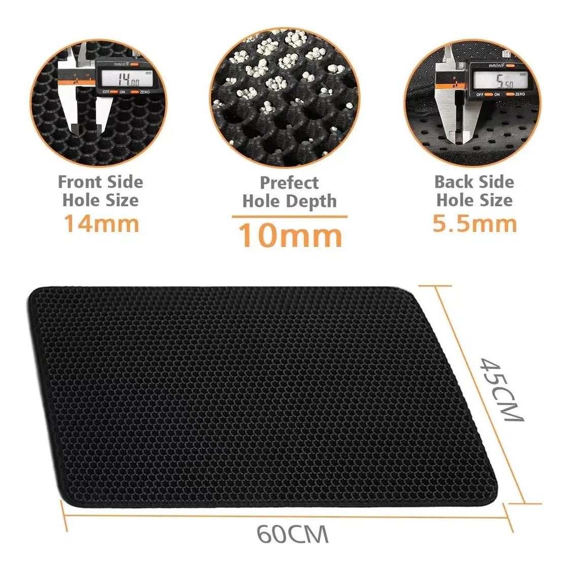 Alfombra recolectora Negra 45x60 CM-arena-para-gato